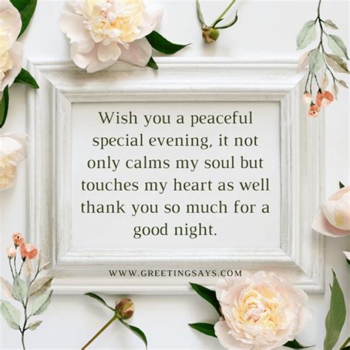 How do you thank someone for a good evening?