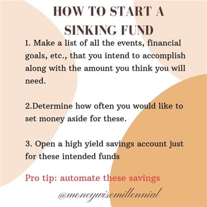 How do you use a sinking fund?