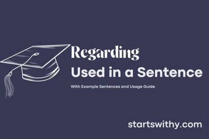 How do you use regarding in a sentence?