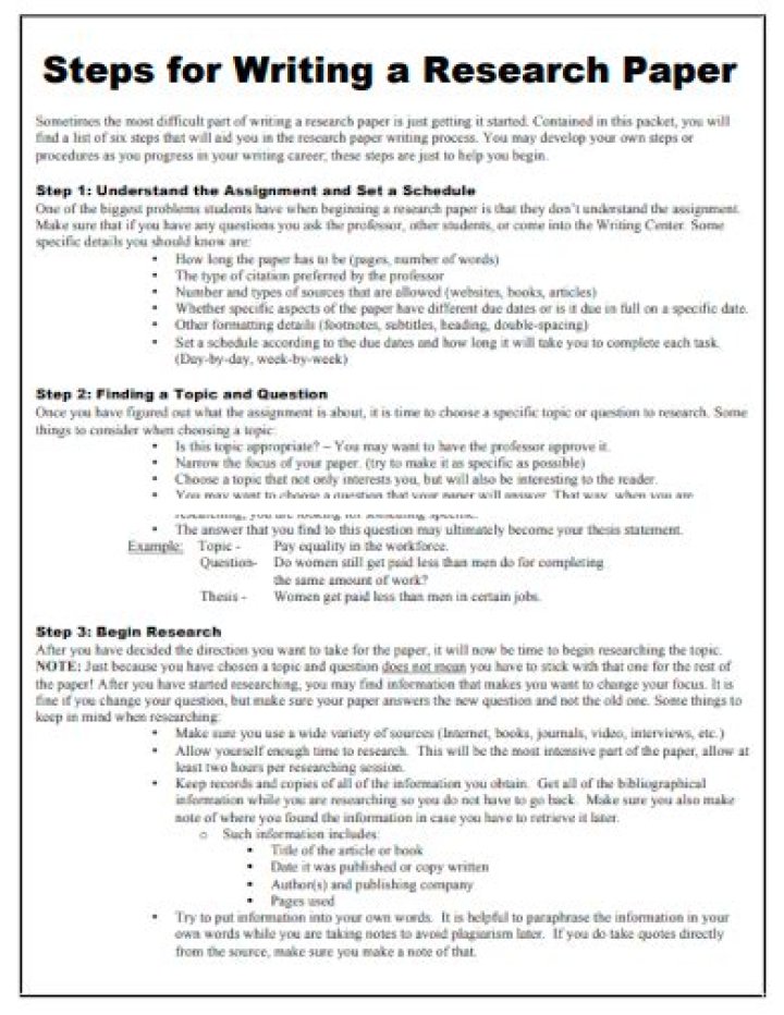 How do you write a middle school research paper?