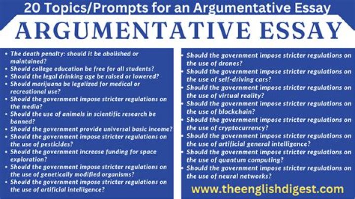 How do you write a topic sentence for an argumentative essay?
