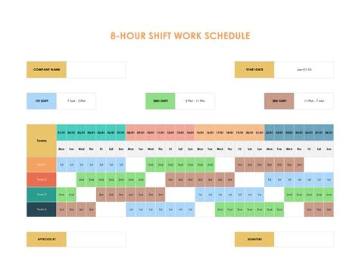 How does a 12 hour shift schedule work?