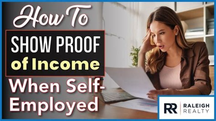 How does a self employed person verify income?