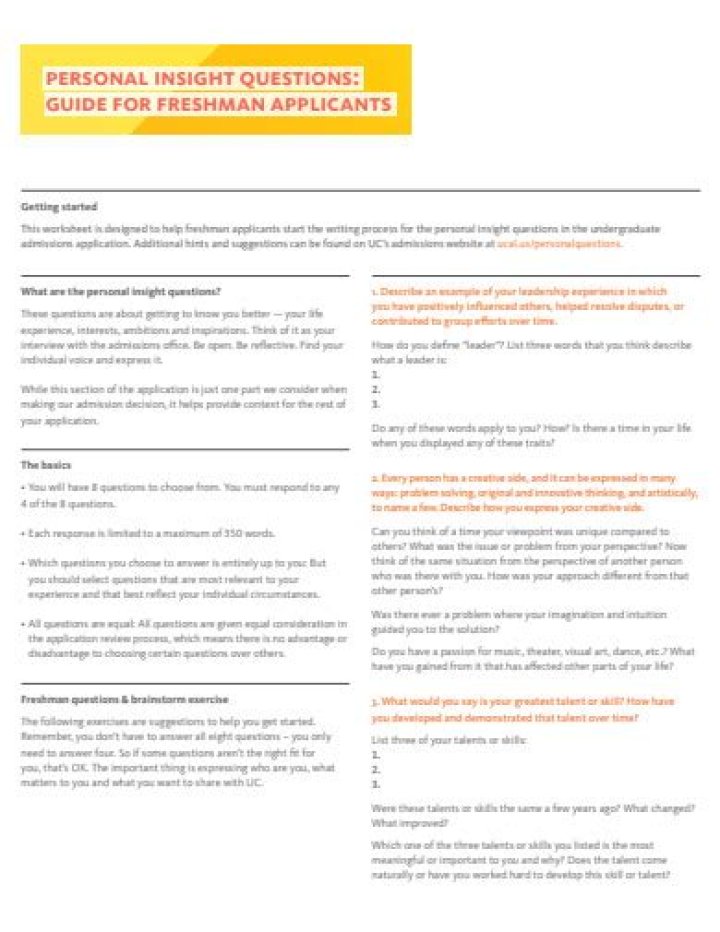 How important are personal insight questions?