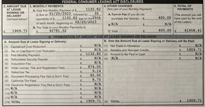 How is sales tax calculated on a car lease in Maryland?