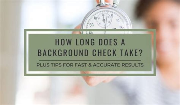 How long does it take for an international background check?