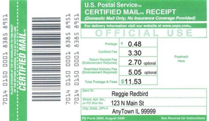 How long does it take to get certified mail receipt back from IRS?