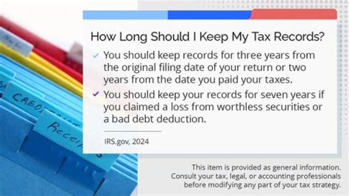 How long must I keep my tax records for?