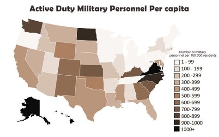 How many active duty military members are there in 2010?