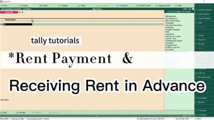 How should advance rent be recorded?
