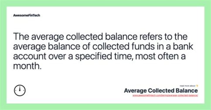 How to calculate average collected balance on a checking account?