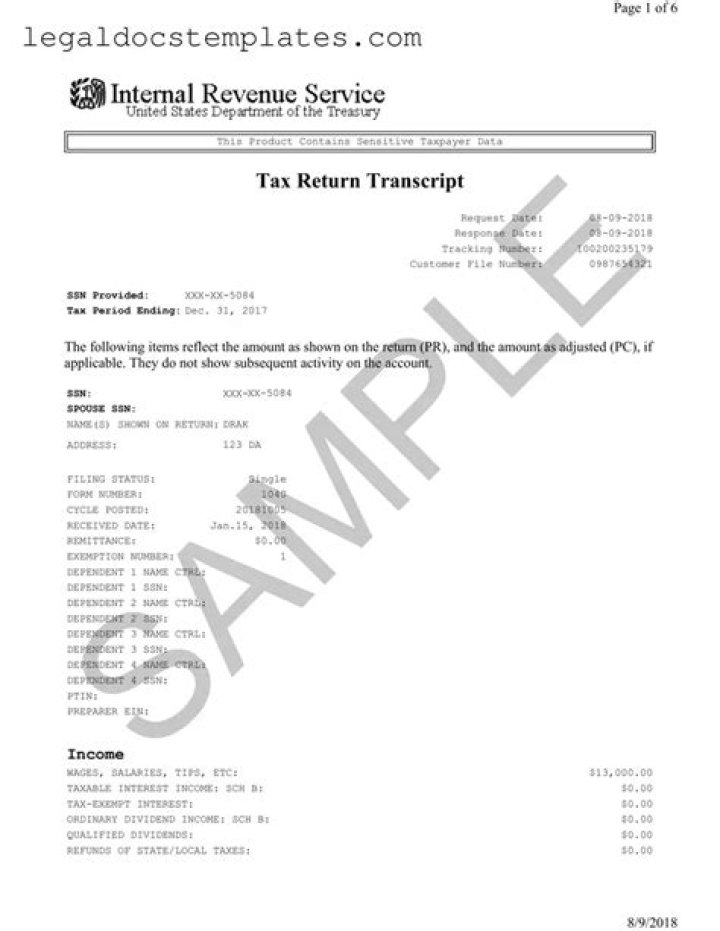 How to request a transcript of a tax return?