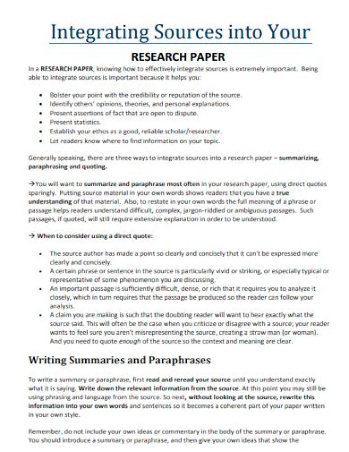 How would you incorporate it in your paper?