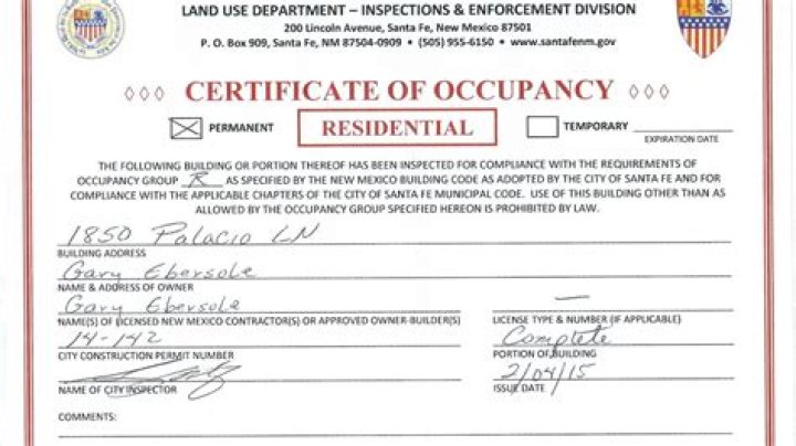 Is a certificate of occupancy required in Texas?