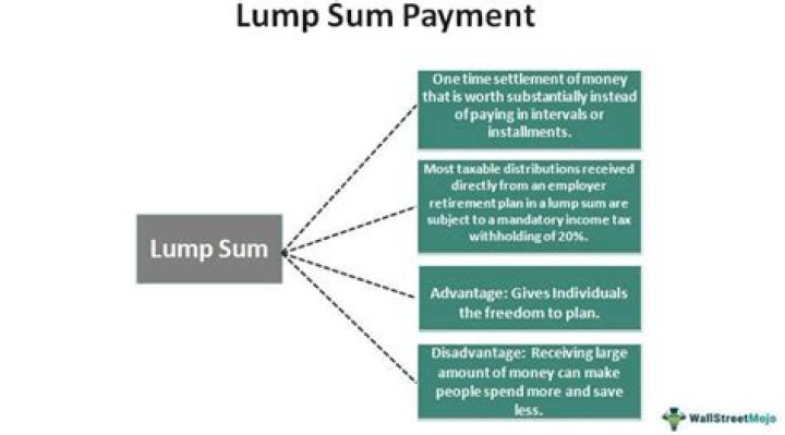 Is a lump sum a one time payment?