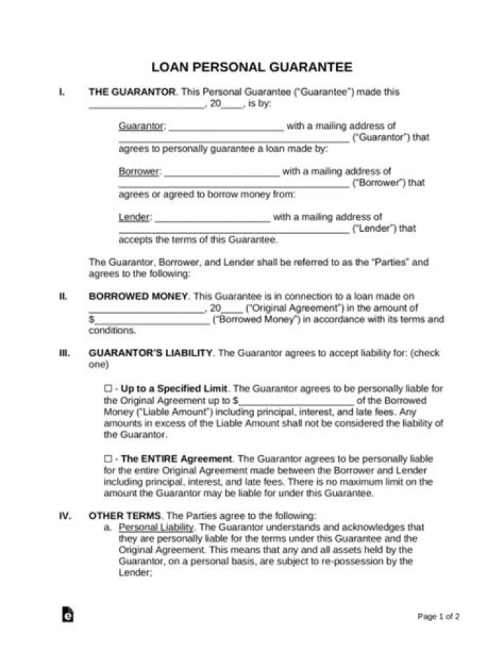 Is a personal guarantee a debt?