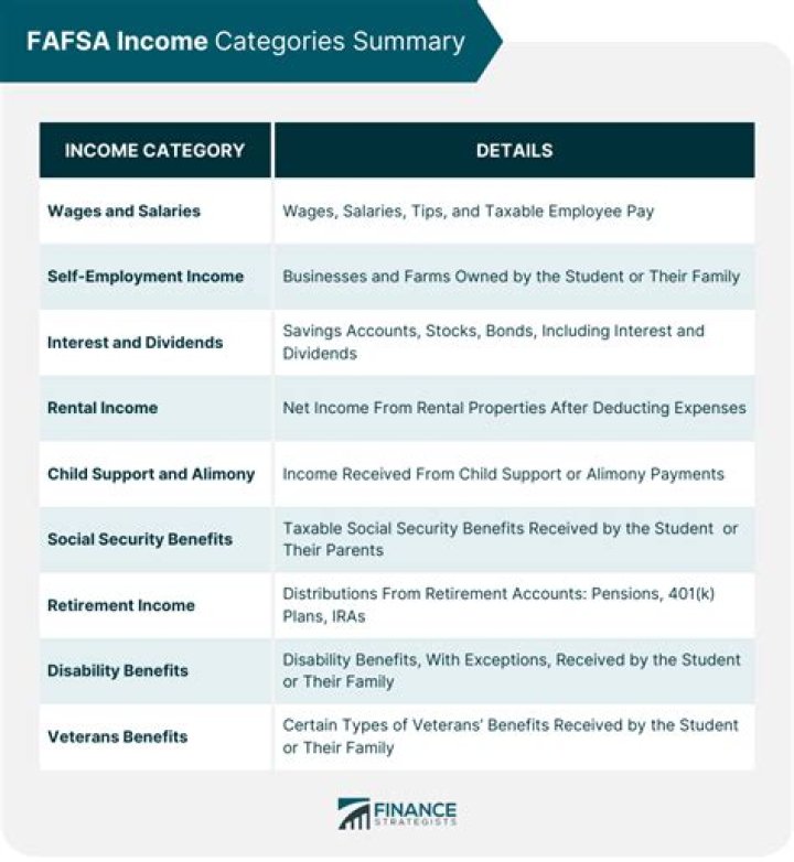 Is disability income reported on FAFSA?