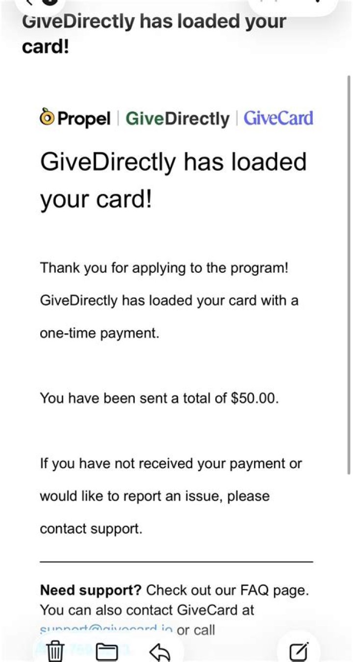 Is GiveDirectly a one time payment?