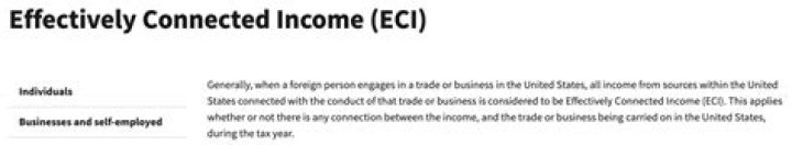 Is IRA distribution effectively connected income?