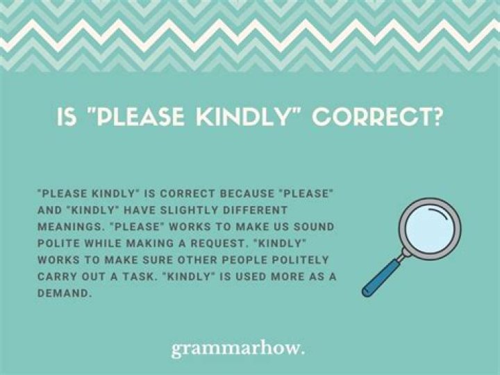 Is Kindly advise correct?