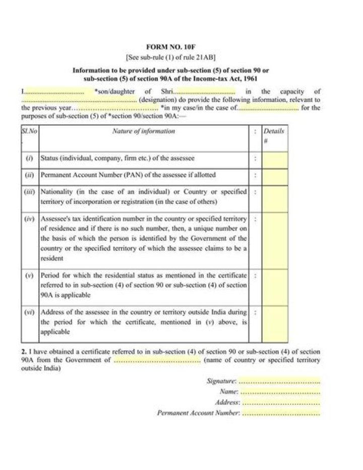 Is tax residency certificate mandatory in India?
