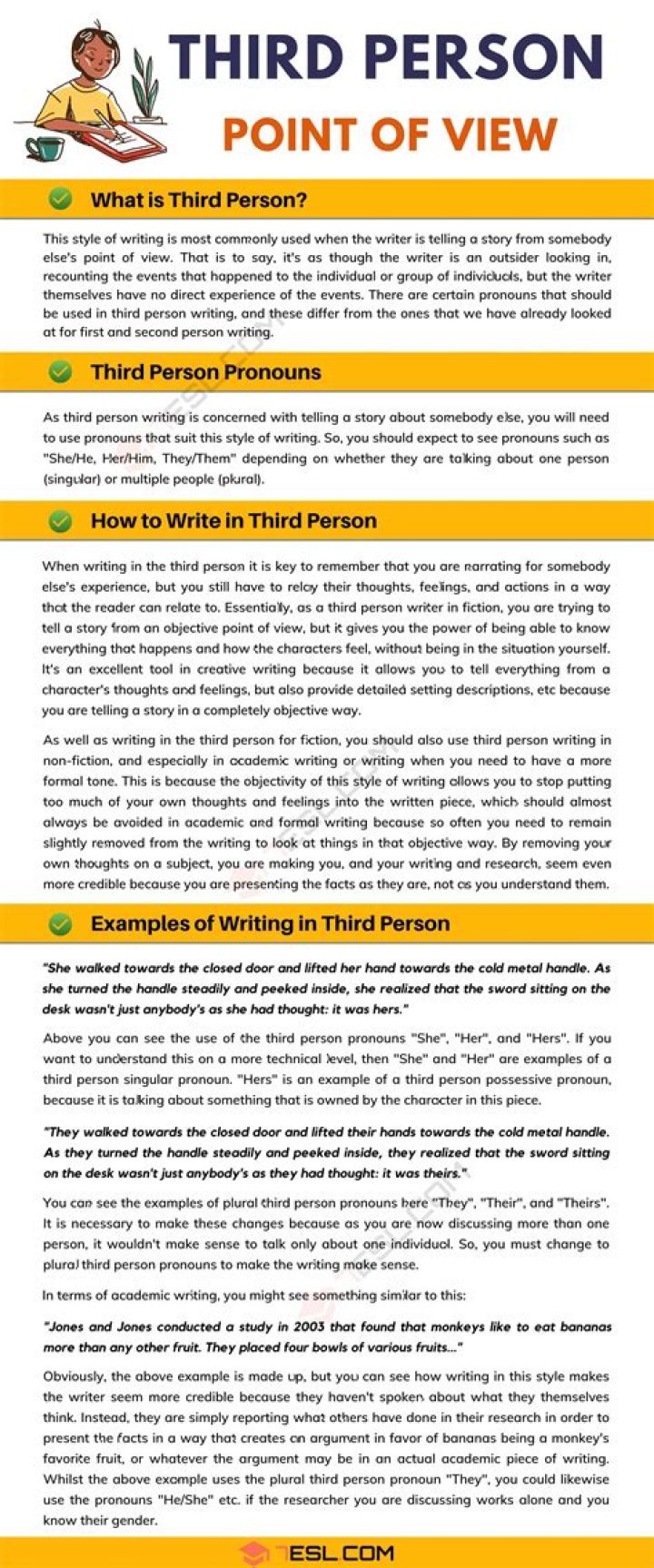 Is the third person point of view necessary in writing academic texts Why or why not *?