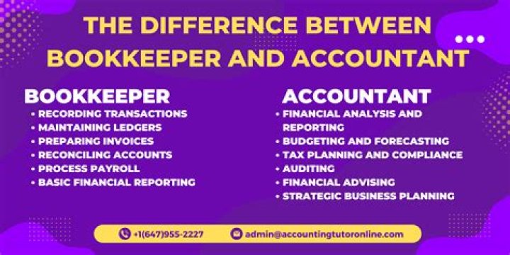 Is there a difference between a bookkeeper and an accountant?