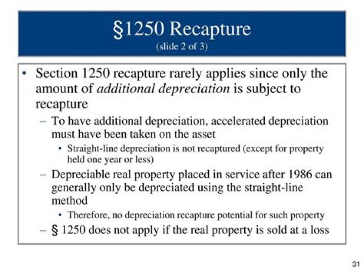 Is there depreciation recapture on 1250 property?