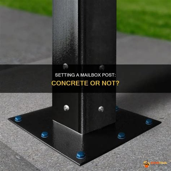 Should a mailbox post be set in concrete?