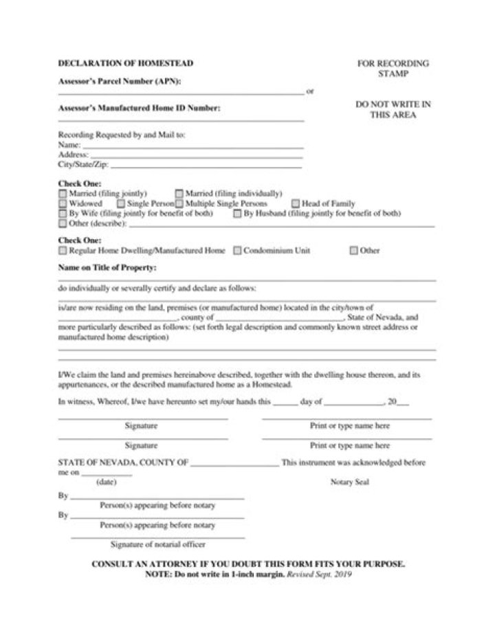 Should I file a Declaration of Homestead in Nevada?