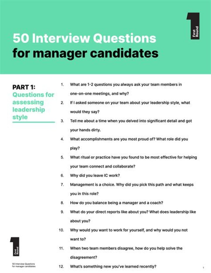 What are managers questions?