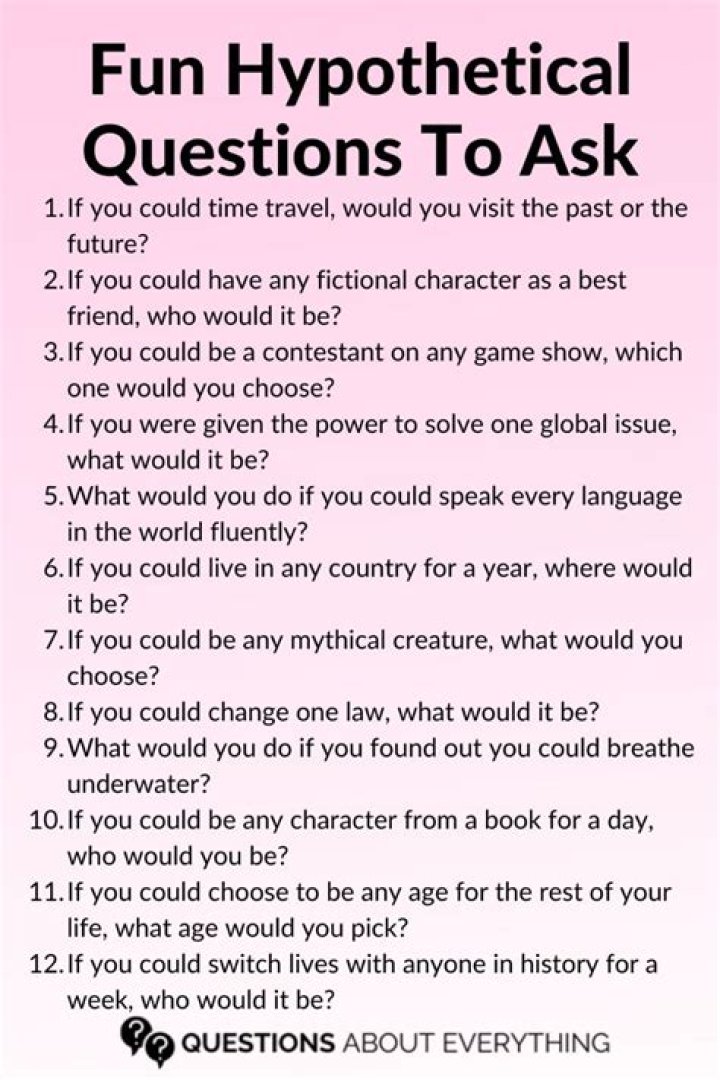 What are some good hypothetical questions?