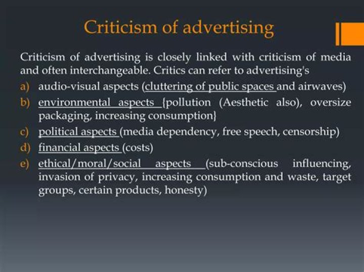 What are some of the major criticisms of advertising?