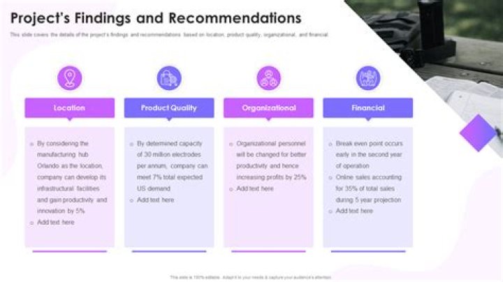 What are some recommendations for a company?