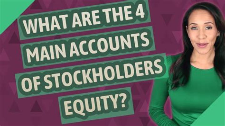 What are the 4 main accounts of stockholders equity?