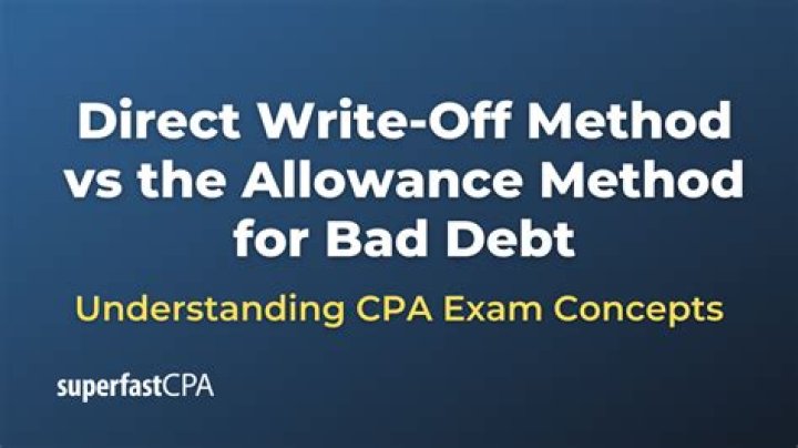 What are the bad debts accounted for under the direct write-off method?