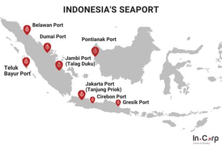 What are the major ports in Indonesia?
