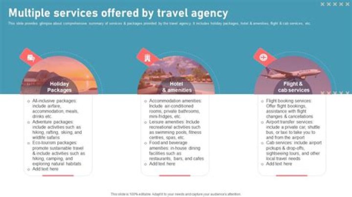 What are the services offered by a travel agency?