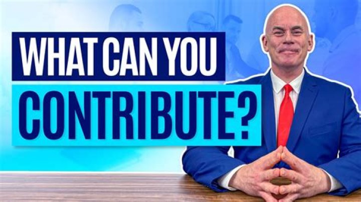 What can you contribute question?