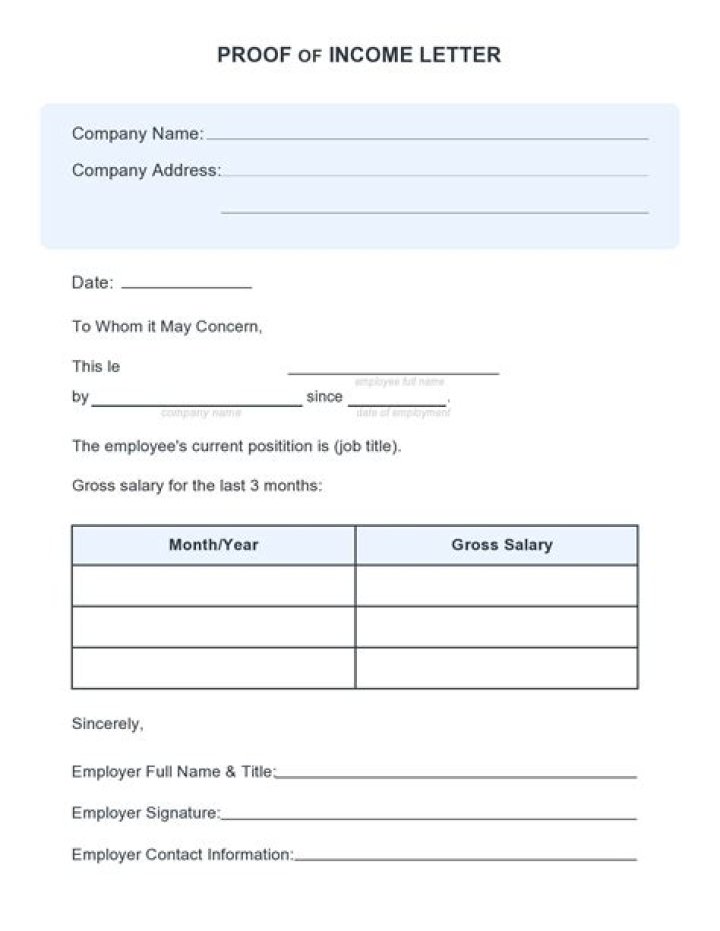 What can you use as proof of income?