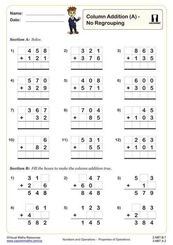 What composes a 10 column worksheet?