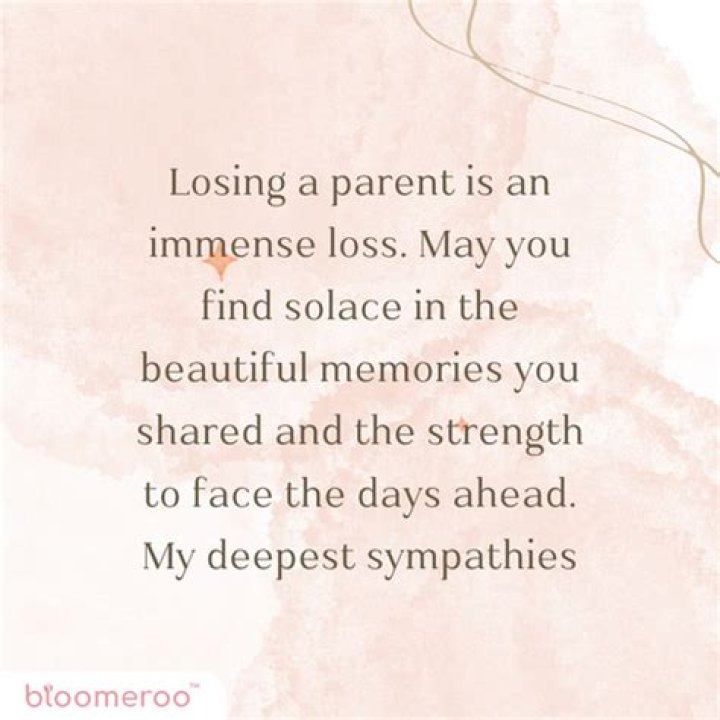 What do you say when both parents die?