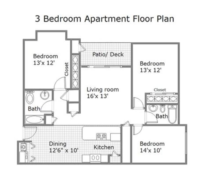 What does 3 room apartment mean?