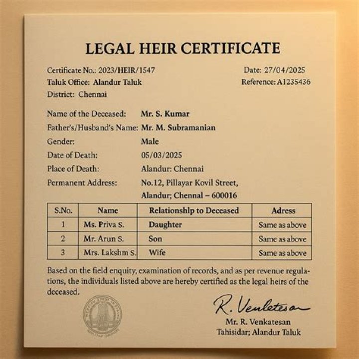 What does designated heir mean?