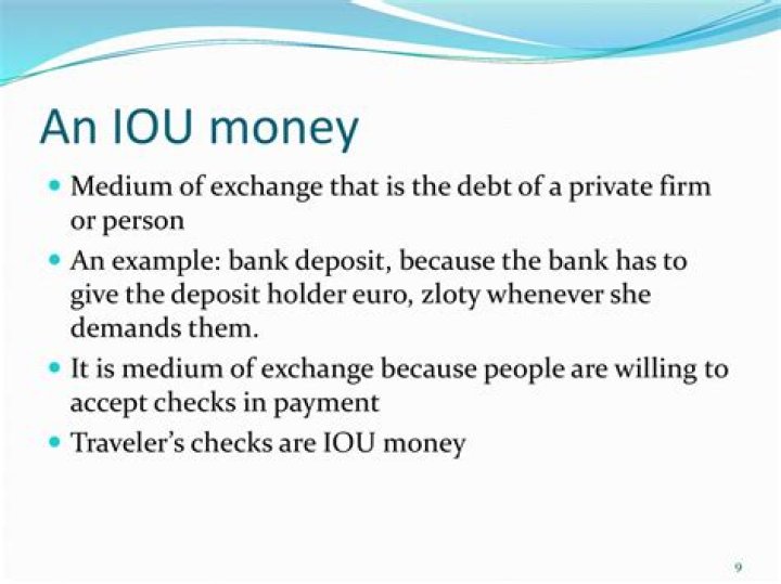 What does IOU stand for in money?