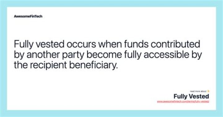 What does it mean to be fully vested in an ESOP?