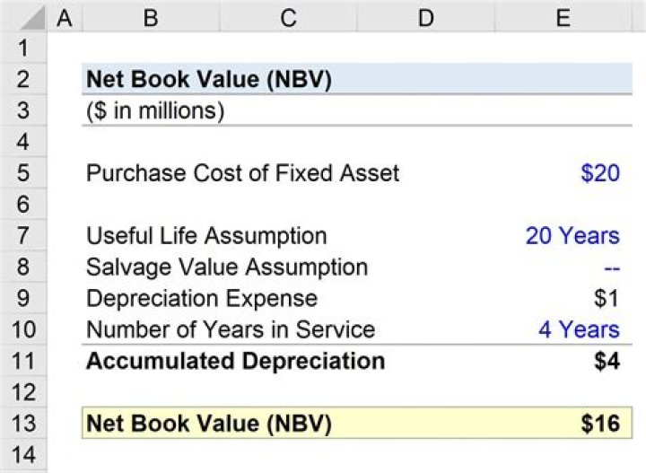 What does net book value represent?