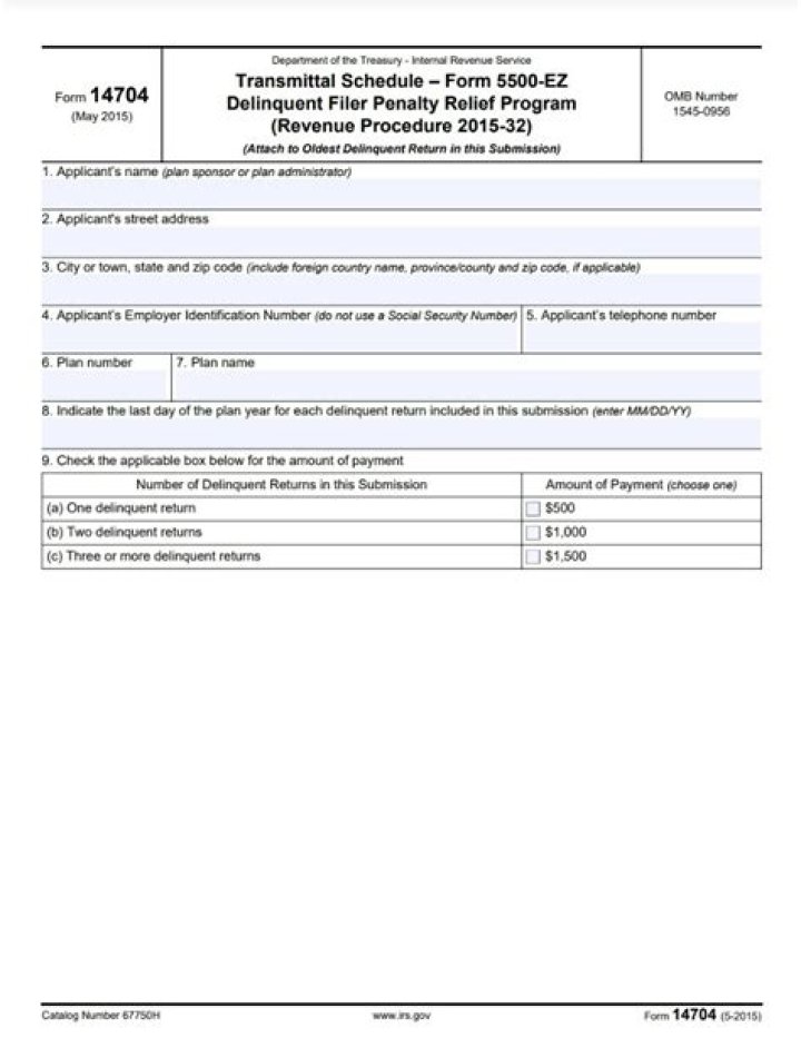 What happens if a 5500 is filed late?