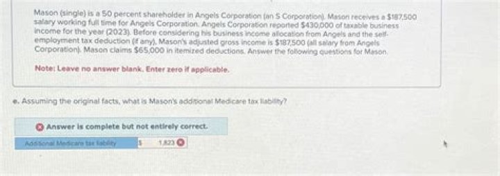 What happens if you are a 50 percent shareholder in a S corporation?