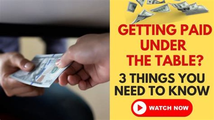 What happens if you work and get paid cash?